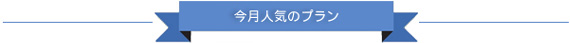 今月人気のプラン 今月人気のプラン